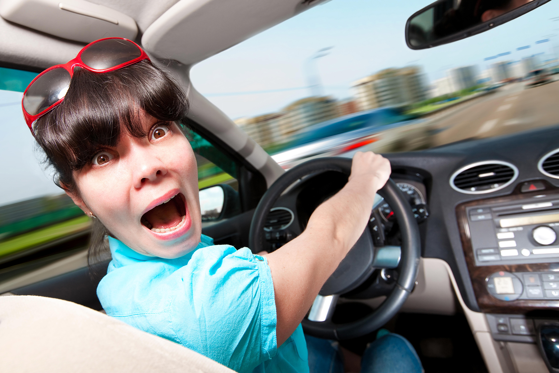 Woman Driving Carelessly